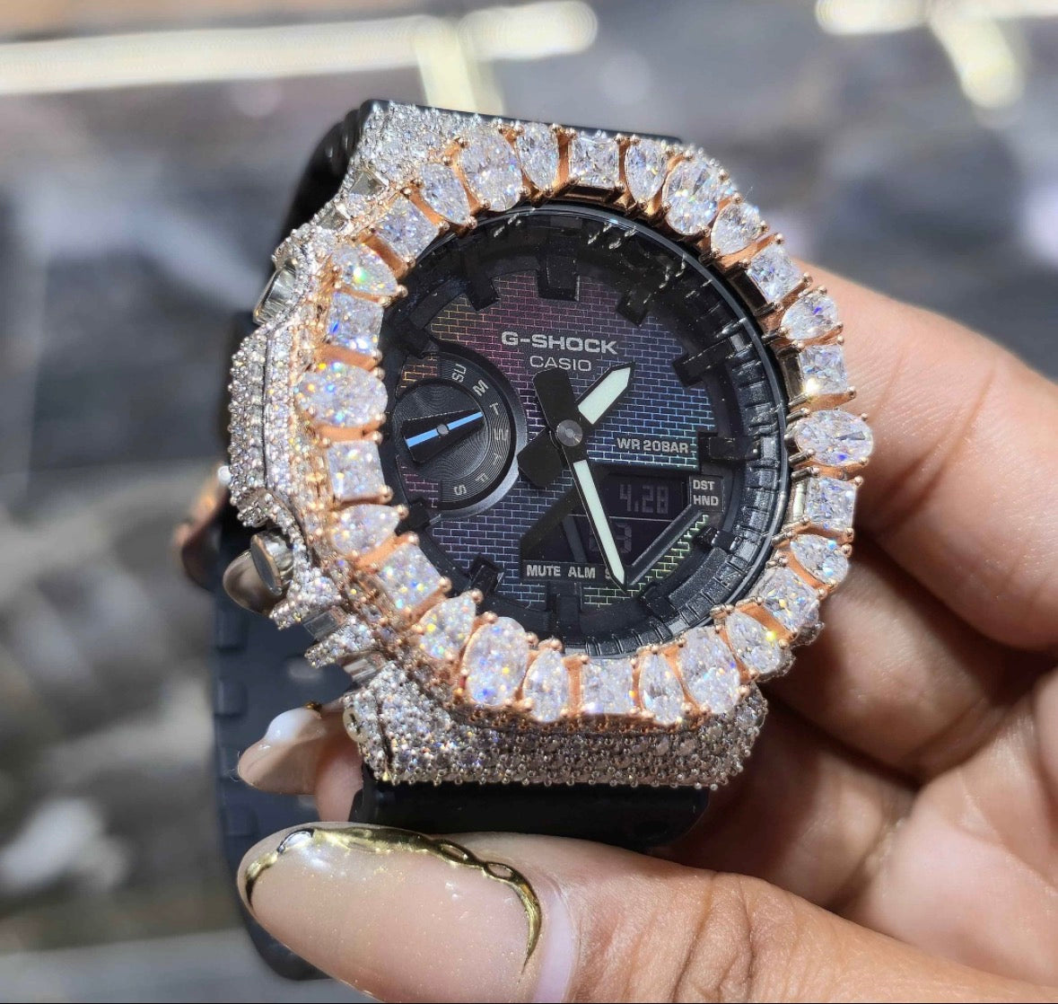 VVS-1 Moissanite Custom Watch Diamond Tester Certified
