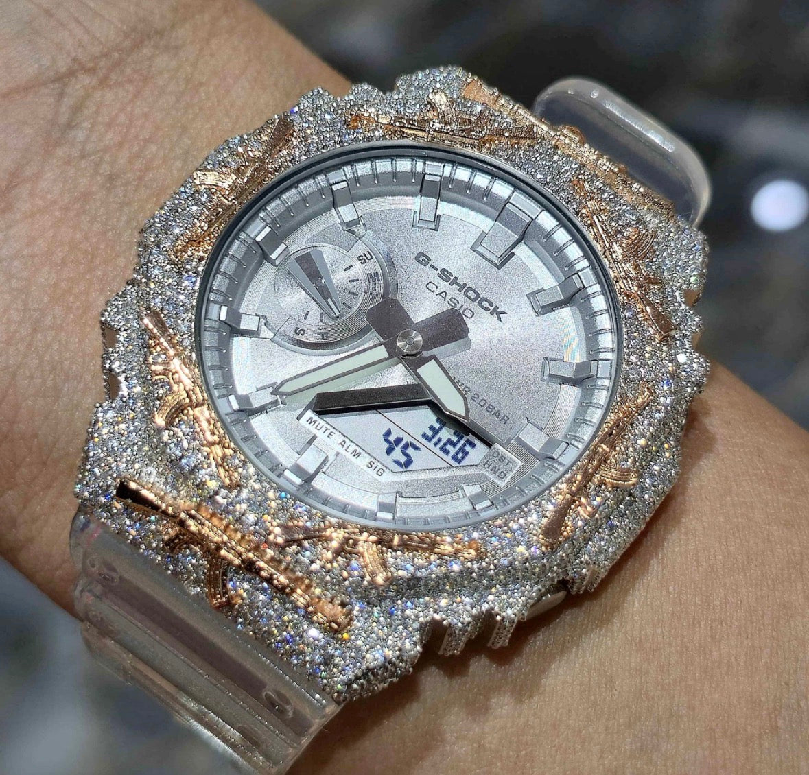 VVS-1 Moissanite Custom Watch Diamond Tester Certified