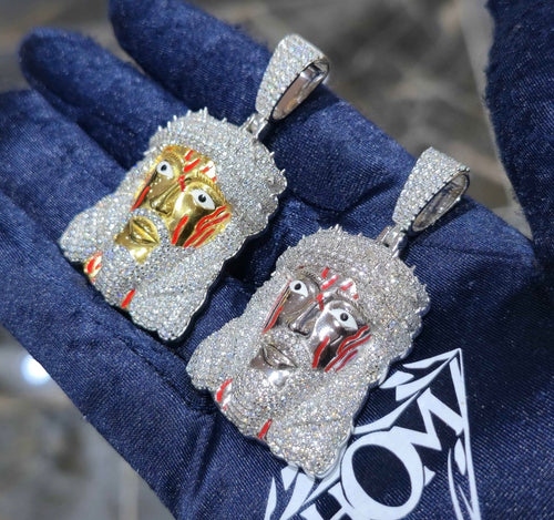 Iced Out Jesus Pendant 💎 925 Silver Moissanite – Diamond Look ✨