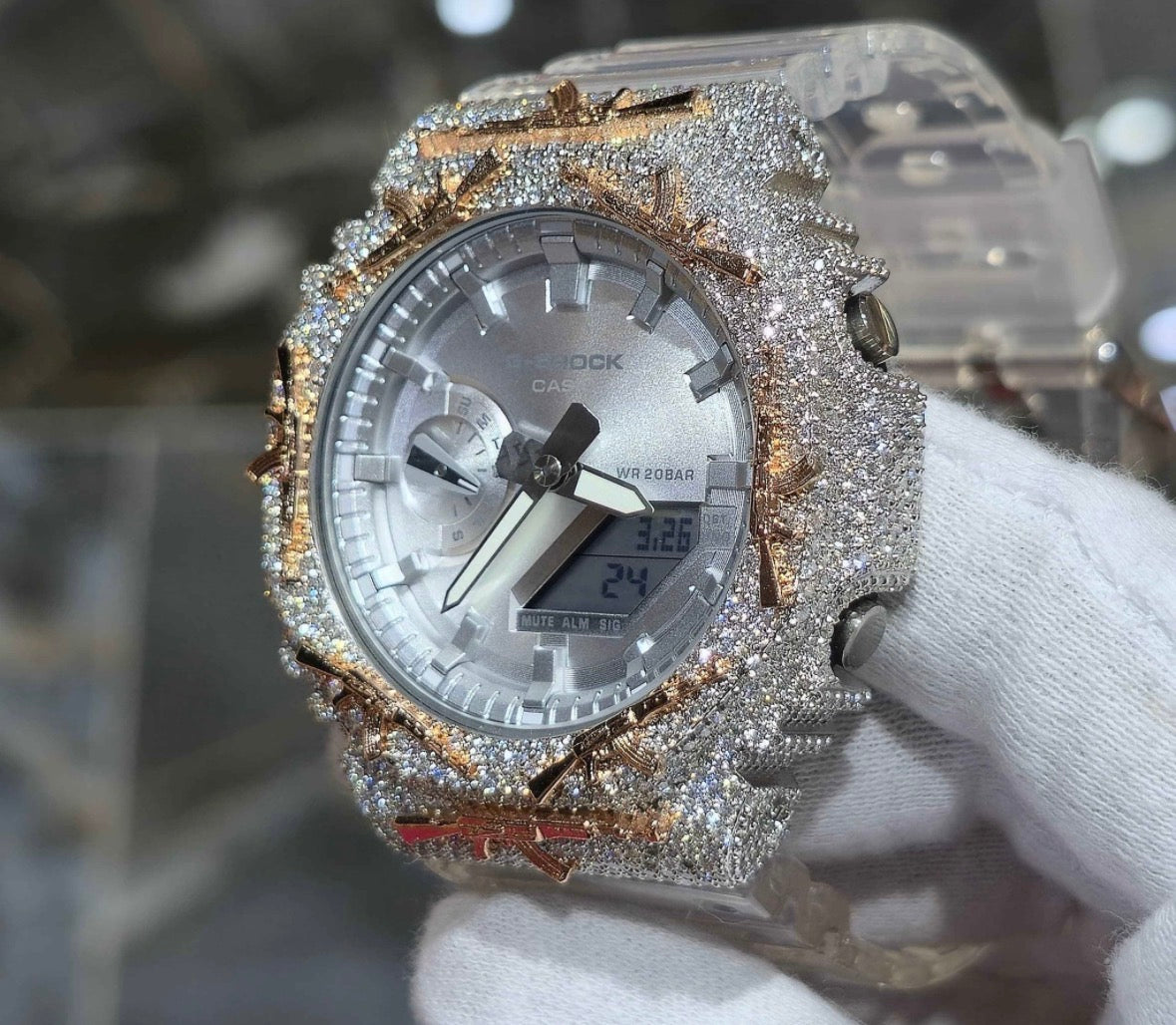 VVS-1 Moissanite Custom Watch Diamond Tester Certified